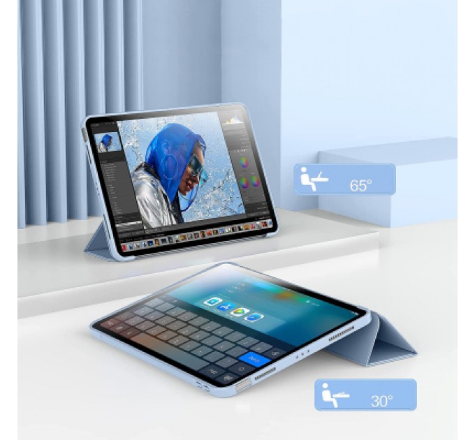 BeCover Чохол до планшета BeCover Tri Fold Soft TPU Silicone Apple iPad 10.9" 2022 Light Blue (708522)