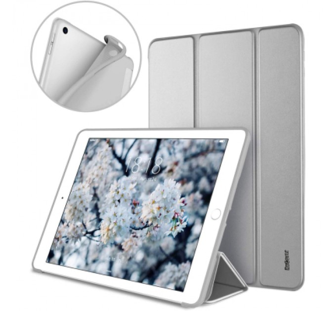 BeCover Чохол до планшета BeCover Tri Fold Soft TPU Silicone Apple iPad 9.7 2017/2018 A1822/A1823/A1893/A1954 Gray (706879)