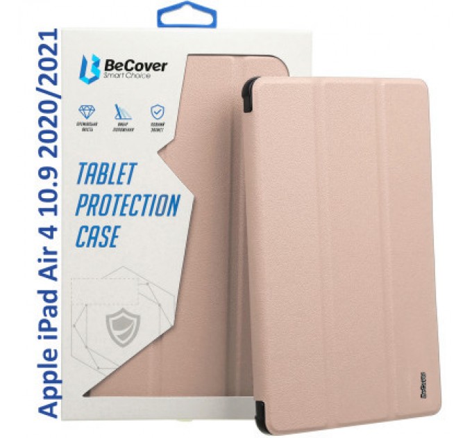 BeCover Чохол до планшета BeCover Tri Fold Hard Apple iPad Air 4 10.9 2020/2021 Pink (709660) (709660)