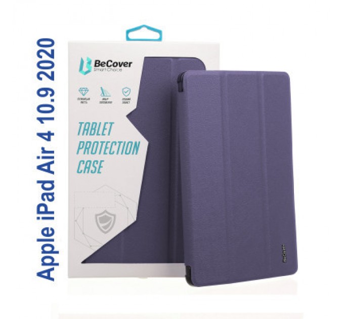 Чохол до планшета BeCover Tri Fold Hard Apple iPad Air 4 10.9 2020/2021 Purple (706862) (706862)