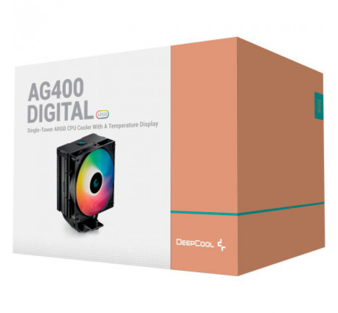Кулер до процесора Deepcool AG400 DIGITAL BK ARGB