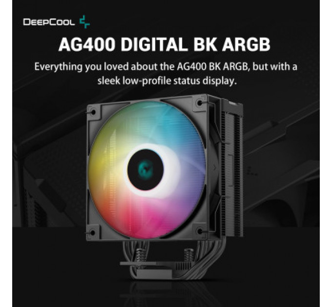 Кулер до процесора Deepcool AG400 DIGITAL BK ARGB