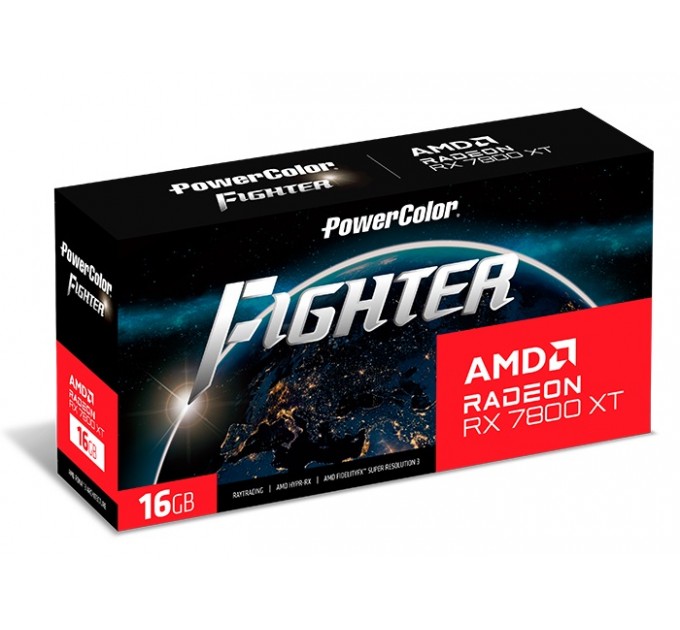 PowerColor Відеокарта AMD Radeon RX 7800 XT 16GB GDDR6 Fighter PowerColor (RX 7800 XT 16G-F/OC)