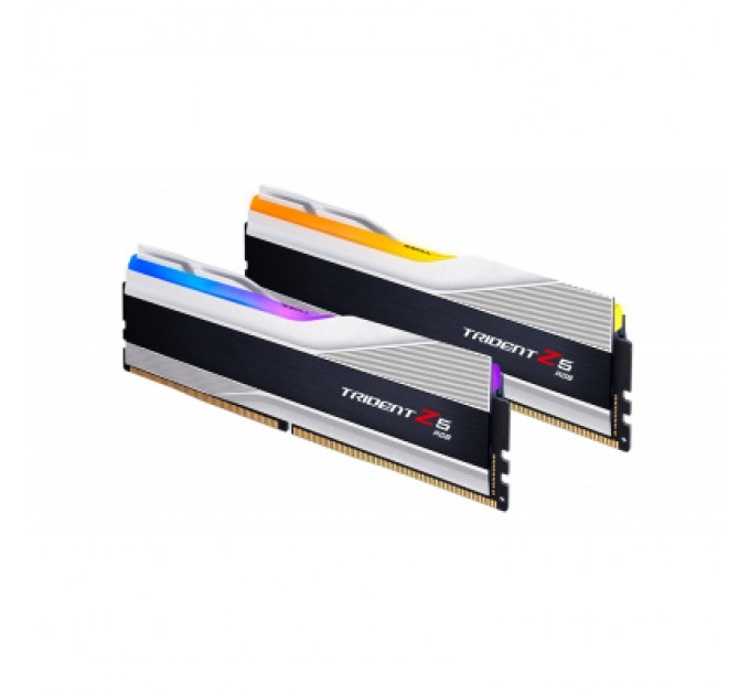 G.Skill Модуль пам'яті для комп'ютера DDR5 32GB (2x16GB) 6000 MHz Trident Z5 RGB Silver G.Skill (F5-6000J4040F16GX2-TZ5RS)