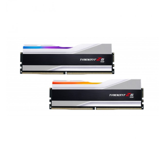 G.Skill Модуль пам'яті для комп'ютера DDR5 32GB (2x16GB) 6000 MHz Trident Z5 RGB Silver G.Skill (F5-6000J4040F16GX2-TZ5RS)