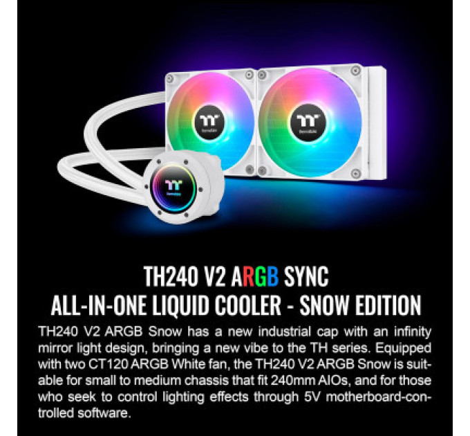 Система рідинного охолодження ThermalTake TH240 V2 ARGB Sync Snow Edition (CL-W364-PL12SW-A)