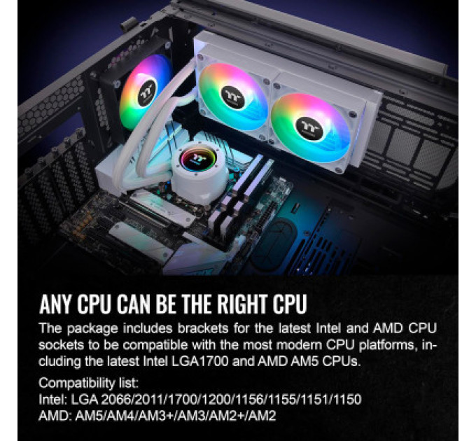 Система рідинного охолодження ThermalTake TH240 V2 ARGB Sync Snow Edition (CL-W364-PL12SW-A)