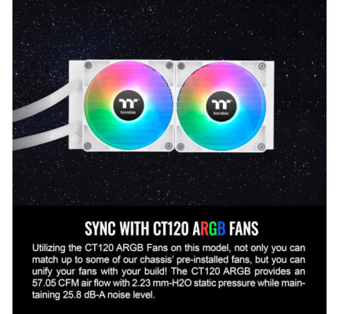 Система рідинного охолодження ThermalTake TH240 V2 ARGB Sync Snow Edition (CL-W364-PL12SW-A)