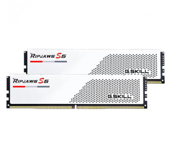 Модуль пам'яті для комп'ютера DDR5 64GB (2x32GB) 5600 MHz Ripjaws S5 White G.Skill (F5-5600J3636D32GX2-RS5W)