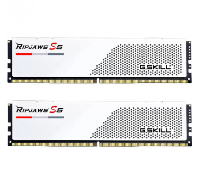 Модуль пам'яті для комп'ютера DDR5 64GB (2x32GB) 5600 MHz Ripjaws S5 White G.Skill (F5-5600J3636D32GX2-RS5W)