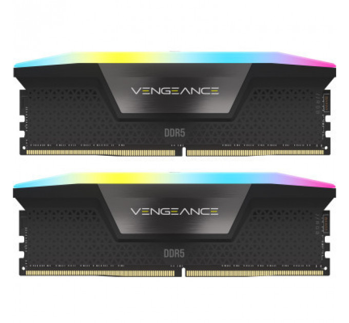 Модуль пам'яті для комп'ютера DDR5 64GB (2x32GB) 6000 MHz Vengeance RGB Corsair (CMH64GX5M2B6000C38)