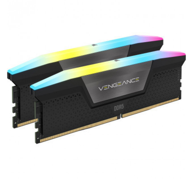 Модуль пам'яті для комп'ютера DDR5 64GB (2x32GB) 6000 MHz Vengeance RGB Corsair (CMH64GX5M2B6000C38)