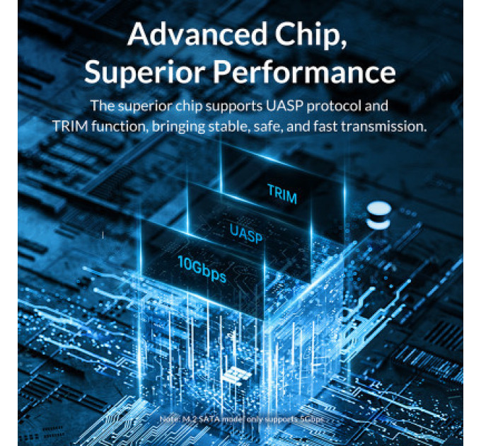 Кишеня зовнішня Orico USB3.2 Gen2 USB-C M.2 NVMe/NGFF(SATA) Dual Protocol SSD (HC380503)