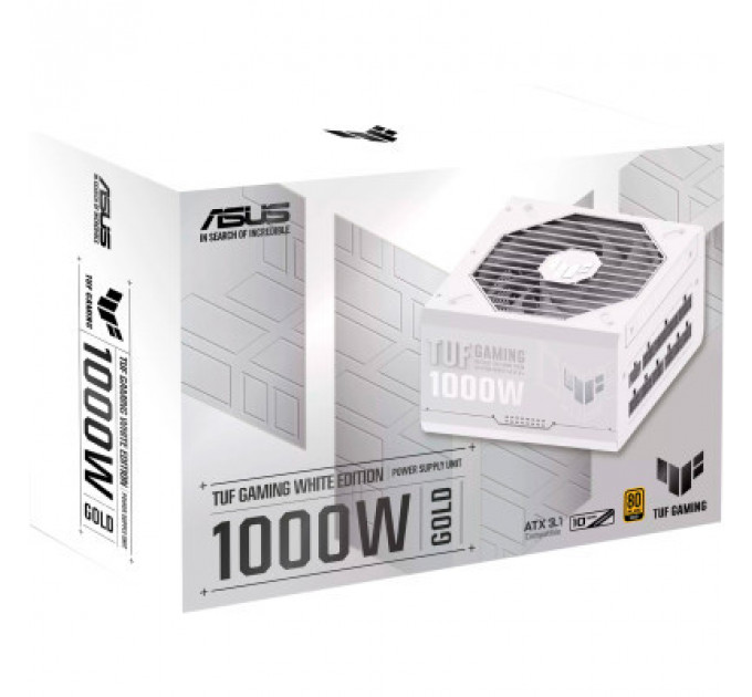 Блок живлення ASUS 1000W TUF-GAMING-1000G-WHITE PCIE5 (90YE00S5-B0NA00)