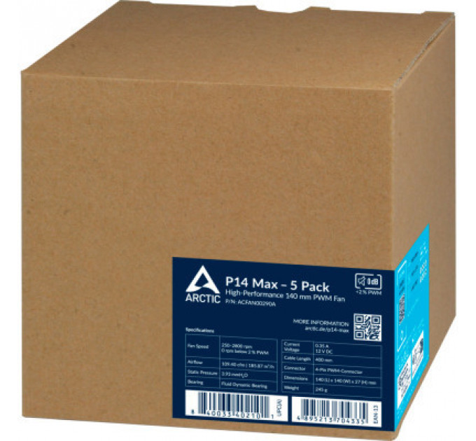 Кулер до корпусу Arctic P14 MAX/5PACK (ACFAN00290A)