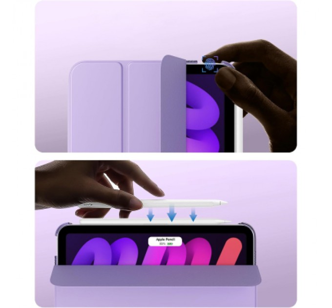 Чохол до планшета BeCover Tri Fold Hard BeCover Apple iPad Mini 7 2024 Purple (712455)