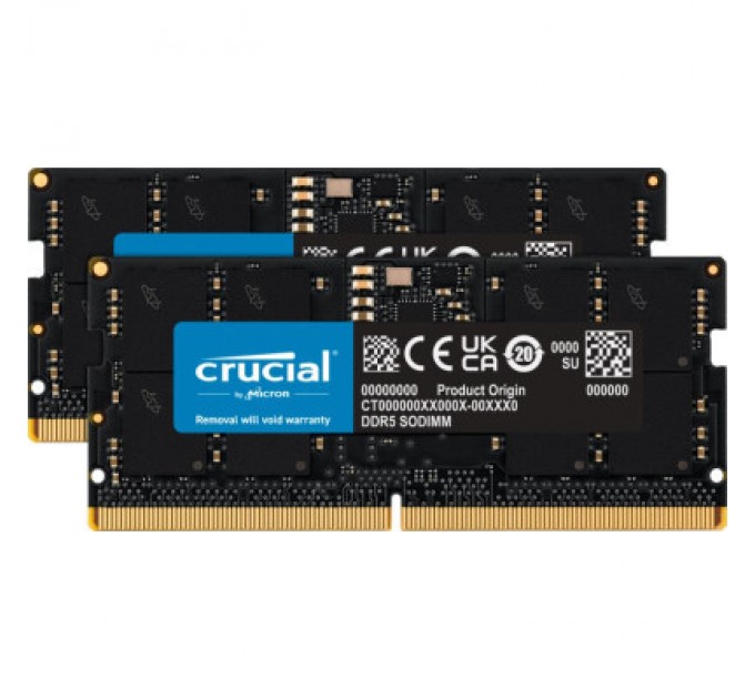 Micron Модуль пам'яті для ноутбука SoDIMM DDR5 32GB (2x16GB) 5600 MHz Ripjaws Micron (CT2K16G56C46S5)