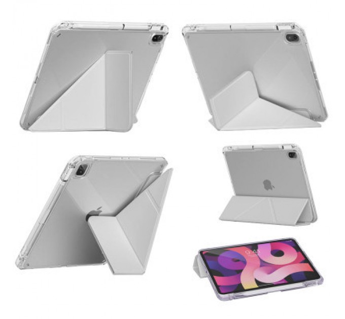 BeCover Чохол до планшета BeCover Ultra Slim Origami Transparent Apple iPad Air 11" M2 2024 Gray (711390)