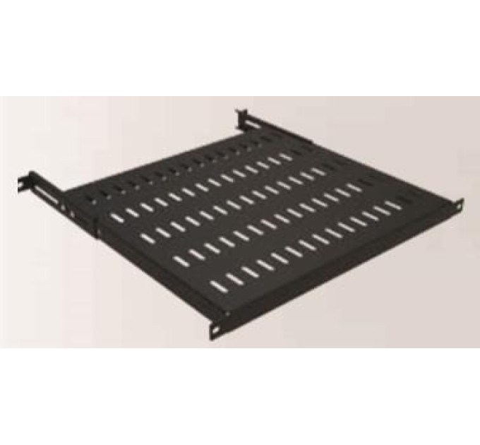 Mirsan Полка 19" 1U глиб. 500-600мм, регульована RAL 9005 Mirsan (MR.SBR60.01_YK)