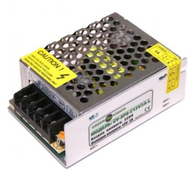 Greenvision Блок живлення для систем відеоспостереження Greenvision GV-SPS-C 12V2A-L (3446)