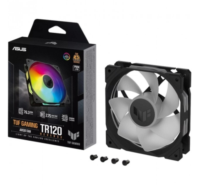 Кулер до корпусу ASUS TUF Gaming TR120 ARGB Reverse Black (90DA00D0-B09000)