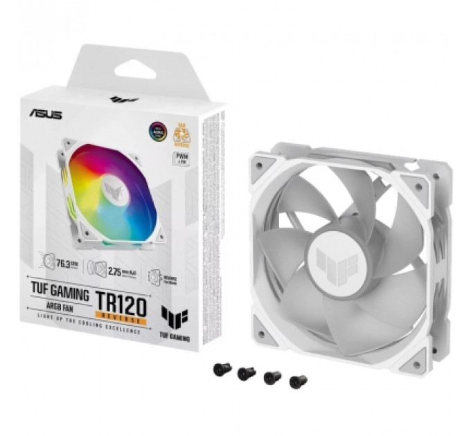 Кулер до корпусу ASUS TUF Gaming TR120 ARGB Reverse White (90DA00D3-B09000)
