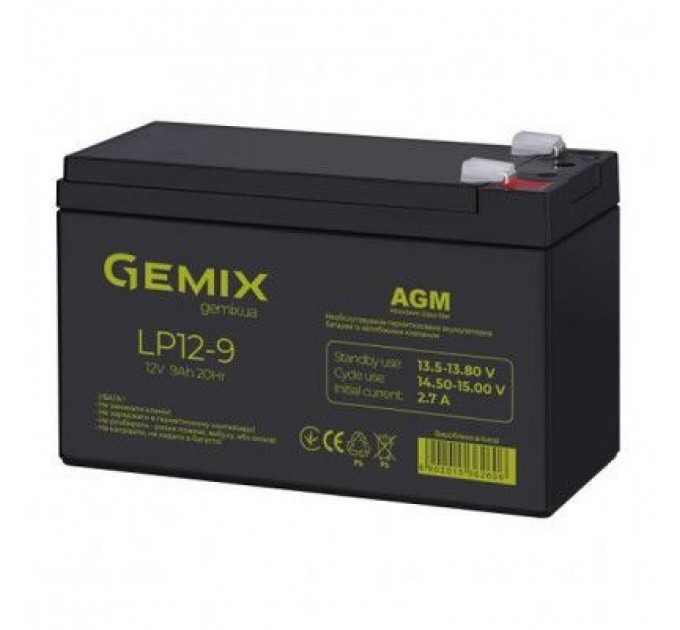 Gemix Батарея до ДБЖ Gemix LP 12В 9Ач (LP12-9)