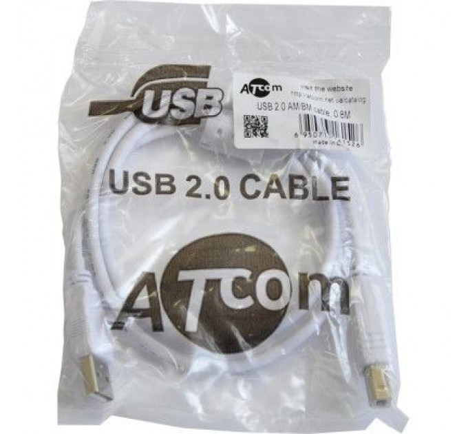 Atcom Кабель для принтера USB 2.0 AM/BM 1.8m Atcom (3795)