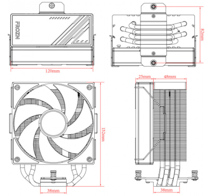 Кулер до процесора ID-Cooling FROZN A410 Black