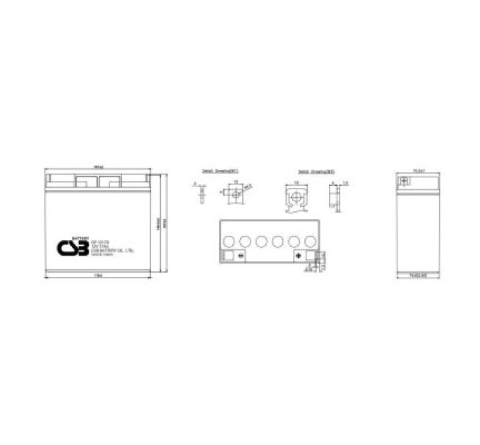 CSB Батарея до ДБЖ CSB 12В 17 Ач (GP12170B1/ В3)