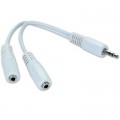 Cablexpert Кабель мультимедійний Jack 3.5mm папа/2xJack 3.5mm мама 0.1m Cablexpert (CCA-415W)