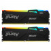 Модуль пам'яті для комп'ютера DDR5 16GB (2x8GB) 6000 MHz Beast RGB EXPO Kingston Fury (ex.HyperX) (KF560C30BBEAK2-16)