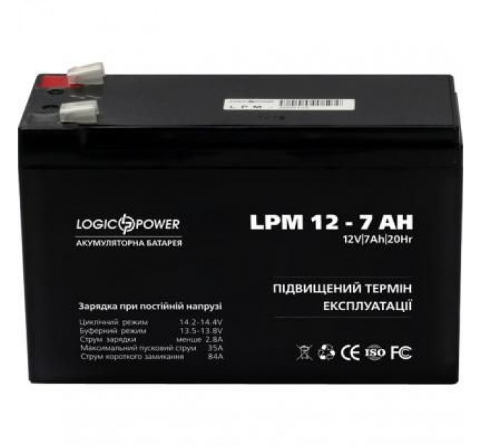 Батарея до ДБЖ LogicPower LPM 12В 7 Ач (3862)