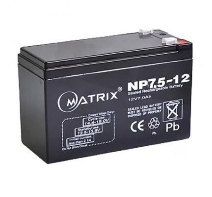 Matrix Батарея до ДБЖ Matrix 12V 7.5AH (NP7.5_12)