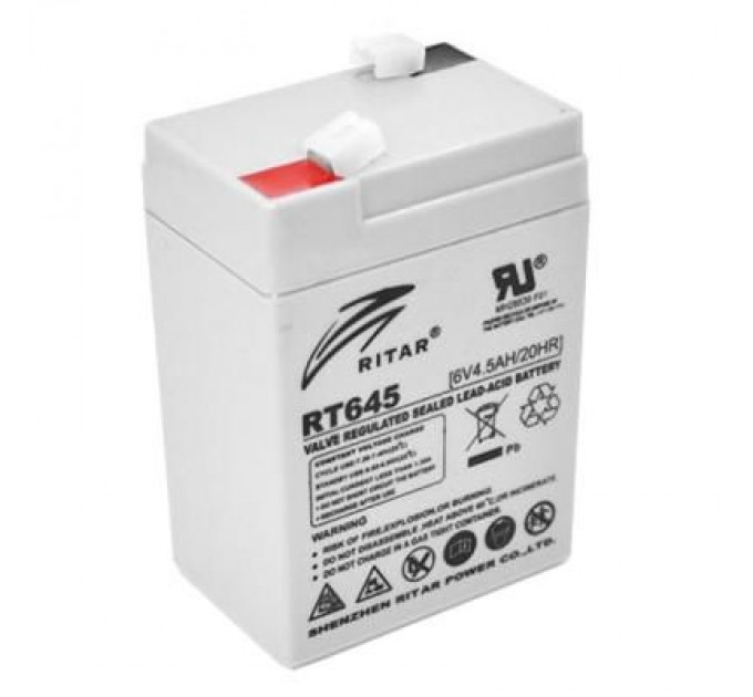 Ritar Батарея до ДБЖ Ritar AGM RT645, 6V-4.5Ah (RT645)