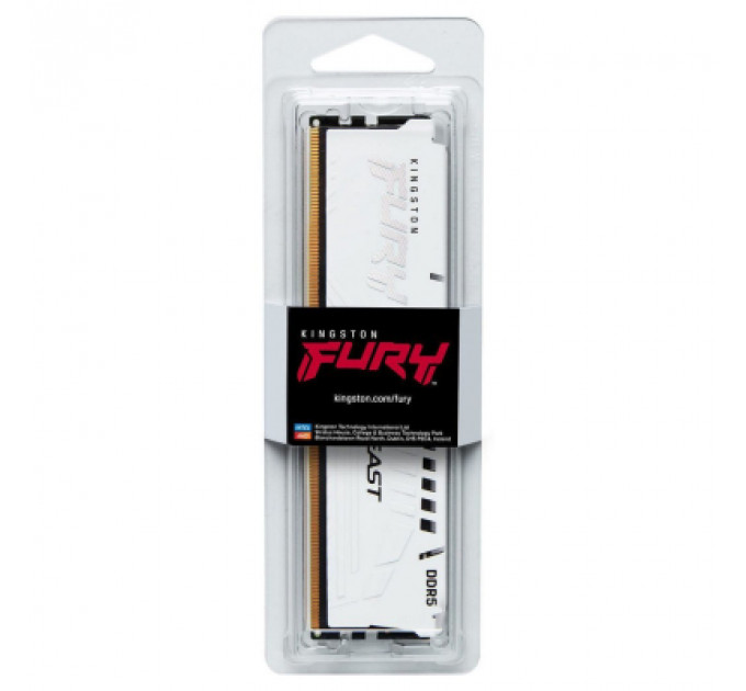Модуль пам'яті для комп'ютера DDR5 32GB (2x16GB) 6800 MHz Beast White EXPO Kingston Fury (ex.HyperX) (KF568C34BWEK2-32)