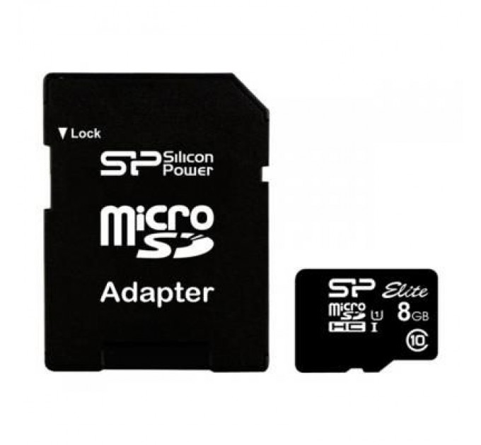 Silicon Power Карта пам'яті Silicon Power 8Gb microSDHC class 10 (SP008GBSTHBU1V10SP)