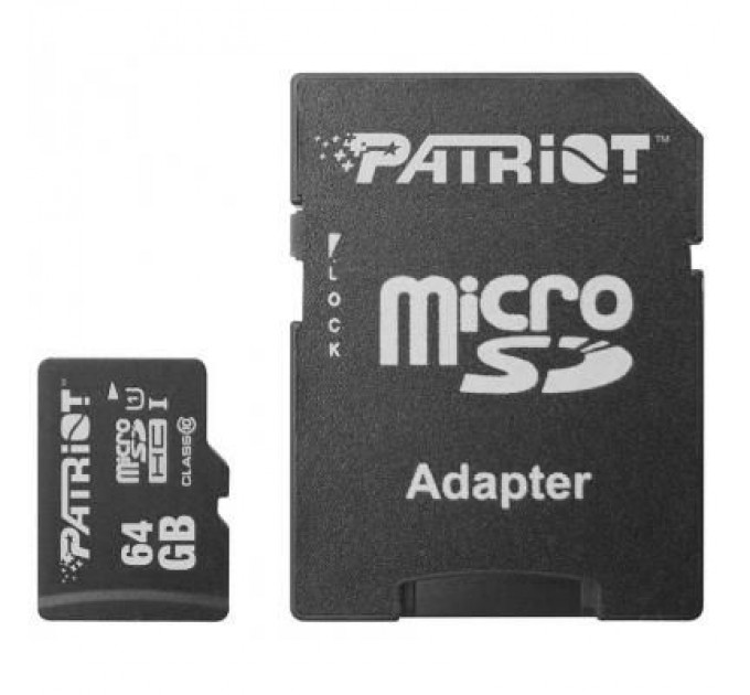 Карта пам'яті Patriot 64GB microSD class10 UHS-1 (PSF64GMCSDXC10)