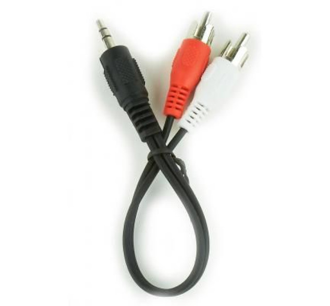 Cablexpert Кабель мультимедійний подовжувач Jack 3.5mm папа/2хRCA Cablexpert (CCA-458/0.2)