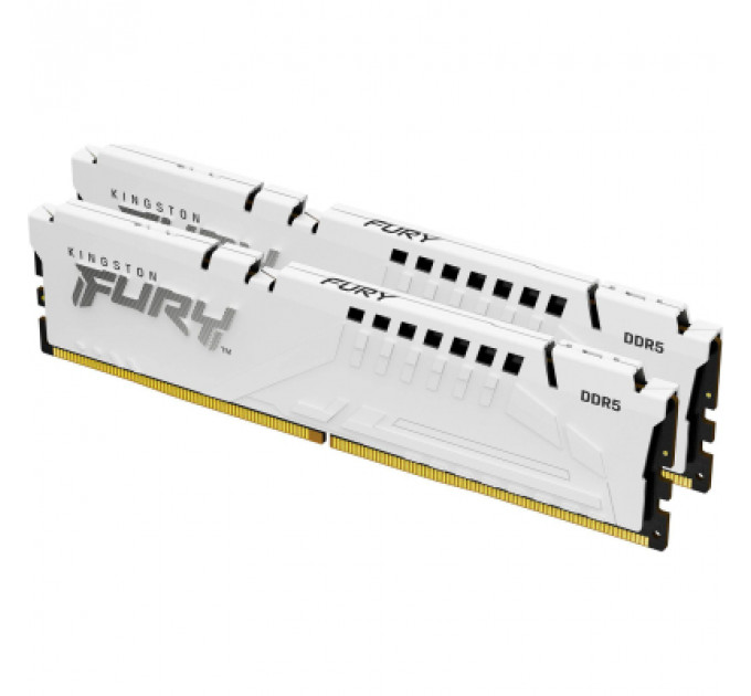 Модуль пам'яті для комп'ютера DDR5 64GB (2x32GB) 6400 MHz Beast White EXPO Kingston Fury (ex.HyperX) (KF564C32BWEK2-64)