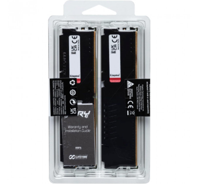 Модуль пам'яті для комп'ютера DDR5 128GB (4x32GB) 5600 MHz Beast Black XMP Kingston Fury (ex.HyperX) (KF556C40BBK4-128)