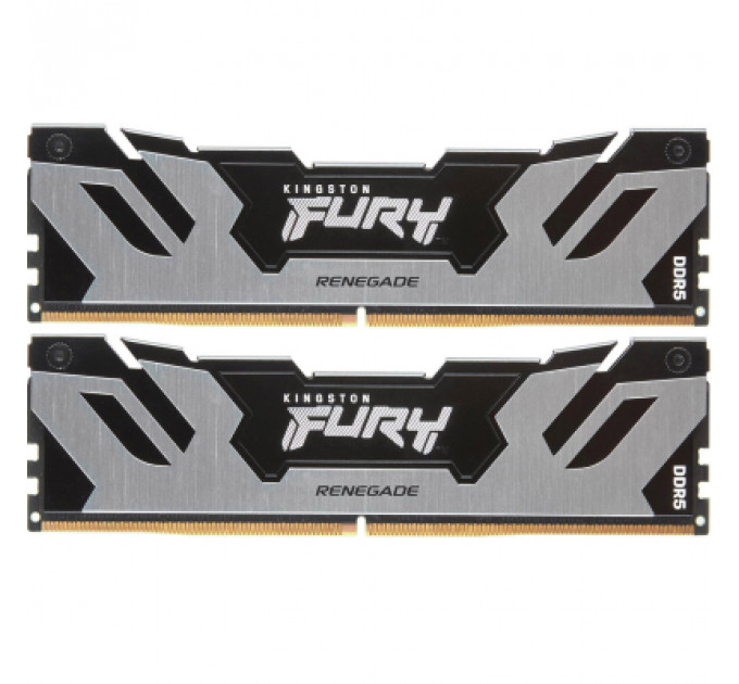 Модуль пам'яті для комп'ютера DDR5 32GB (2x16GB) 7600 MHz Renegade Silver XMP Kingston Fury (ex.HyperX) (KF576C38RSK2-32)