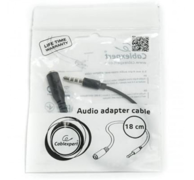Кабель мультимедійний Jack 3.5mm M/Jack 3.5mm F L-R-MIC-GND to L-R-GND-MIC Cablexpert (CCA-419)
