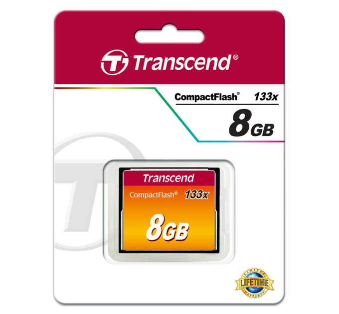 Transcend Карта пам'яті Transcend 8Gb Compact Flash 133x (TS8GCF133)