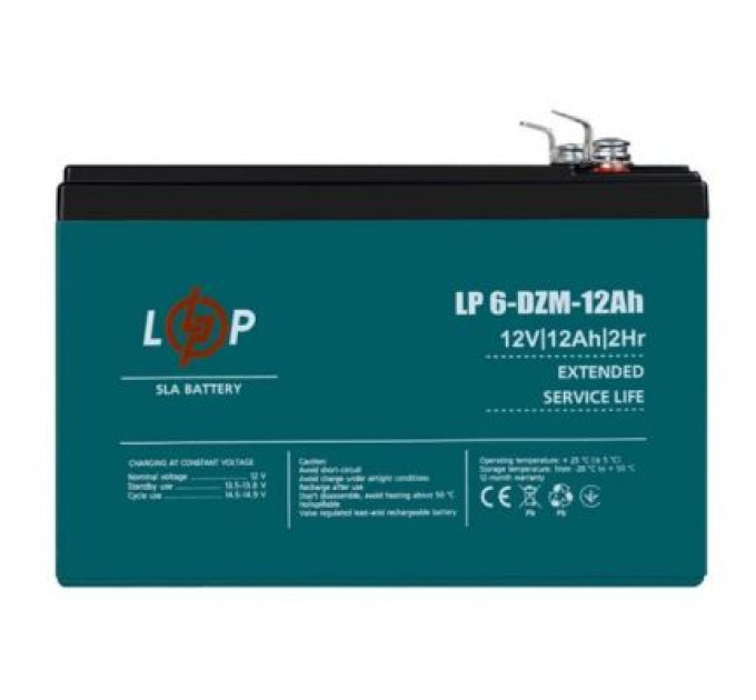 LogicPower Батарея до ДБЖ LogicPower 12В 12 Ач (6-DZM-12) (3536)