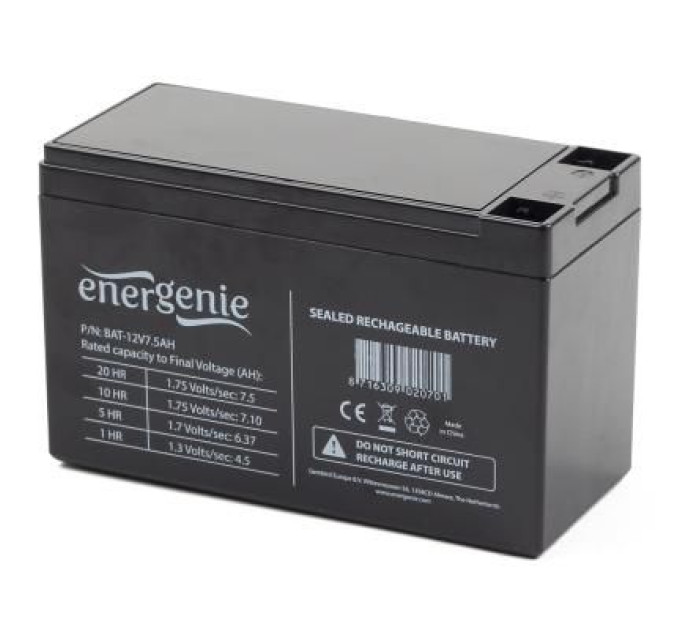 EnerGenie Батарея до ДБЖ EnerGenie 12В 7,5 Ач (BAT-12V7.5AH)
