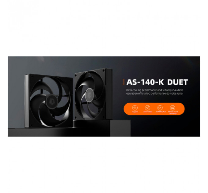 Кулер до корпусу ID-Cooling Вентилятор ID-Cooling AS-140-K Duet Black (AS-140-K DUET)