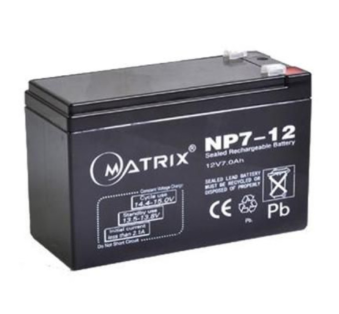 Matrix Батарея до ДБЖ Matrix 12V 7AH (NP7-12)