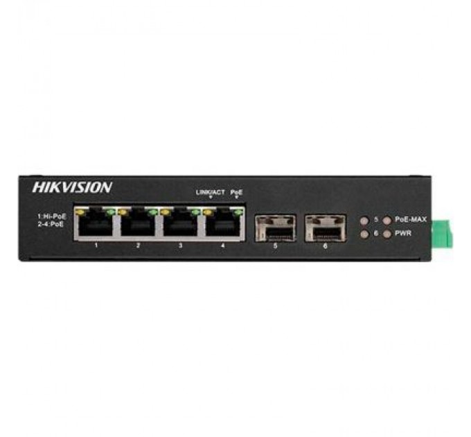 Hikvision Комутатор мережевий Hikvision DS-3T0506HP-E/HS