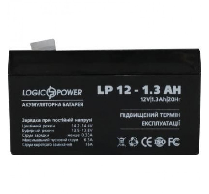 LogicPower Батарея до ДБЖ LogicPower LPM 12В 1.3 Ач (4131)